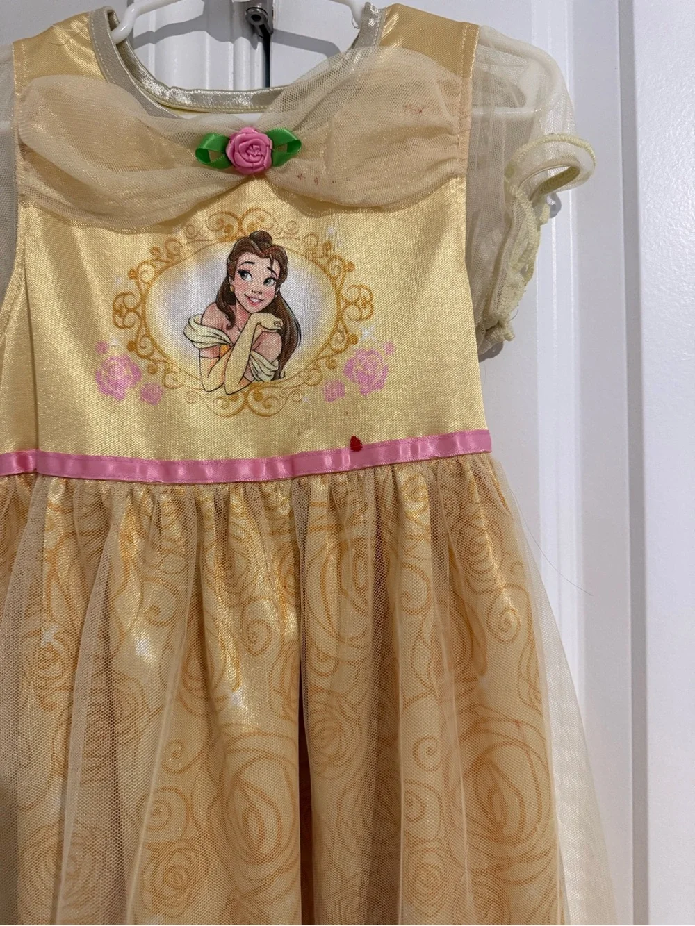 Disney Belle Yellow Princess Nightgown 5T - Picture 2 of 2